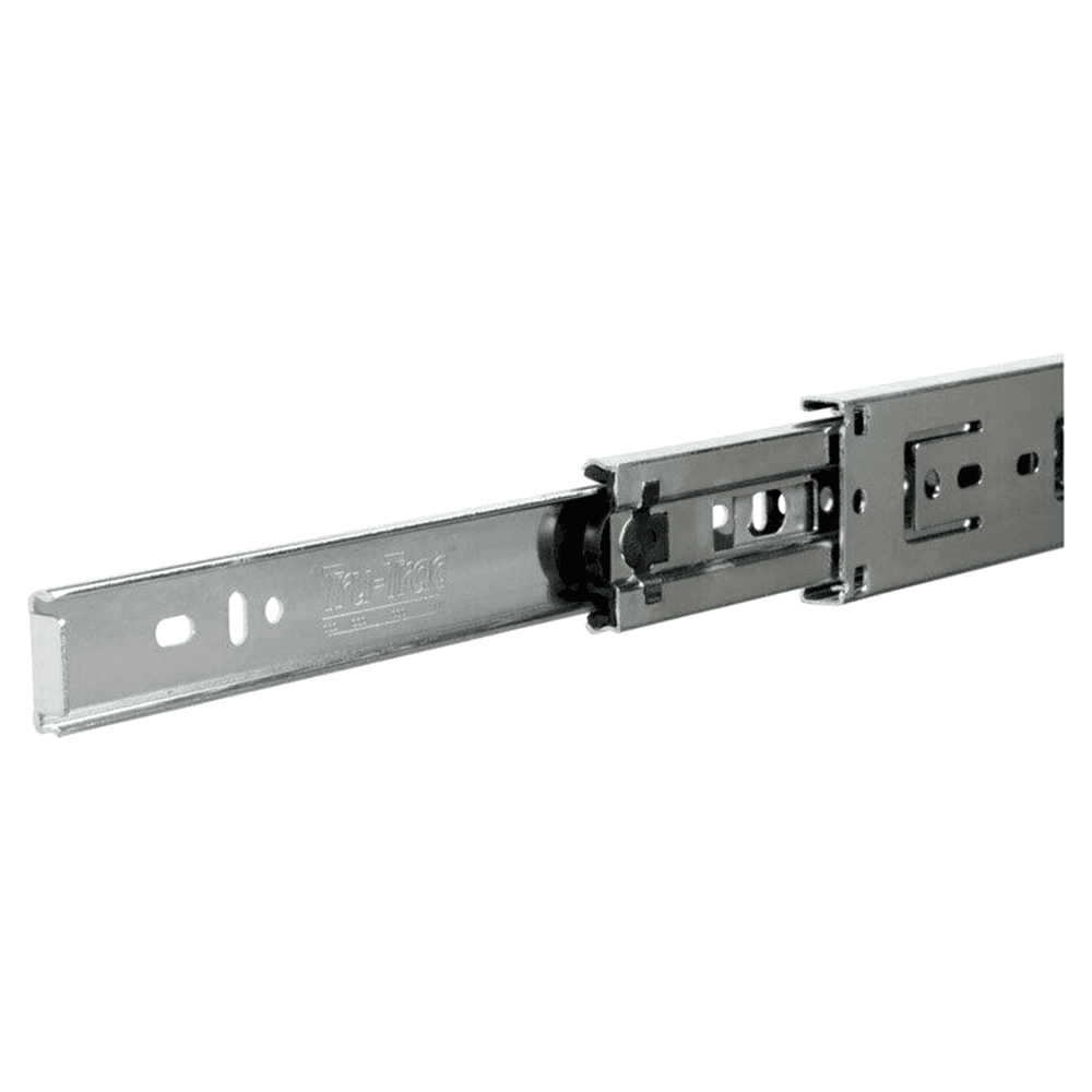 Smooth Gliding 6500 Drawer Slide - 125lb Capacity - Full Extension - Side-Mount - Zinc - 24