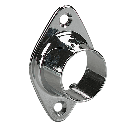 Chrome Finish Closed Wall-Mount Flange for Knape And Vogt Closet Rods