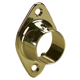 KV734 Brass Finish Long Mount Flange for Secure Closet Rods