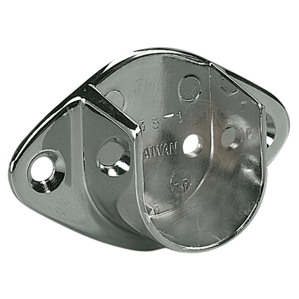 Chrome Finish Knape And Vogt Open Top Wall-Mount Flange for Easy Closet Rod Installation