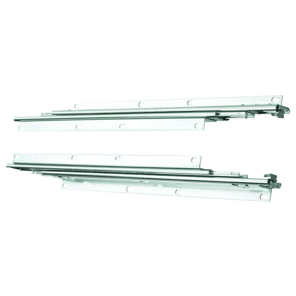 Pantry Drawer Slide with 130lb Capacity, Overtravel Extension, Anochrome, 18 inch