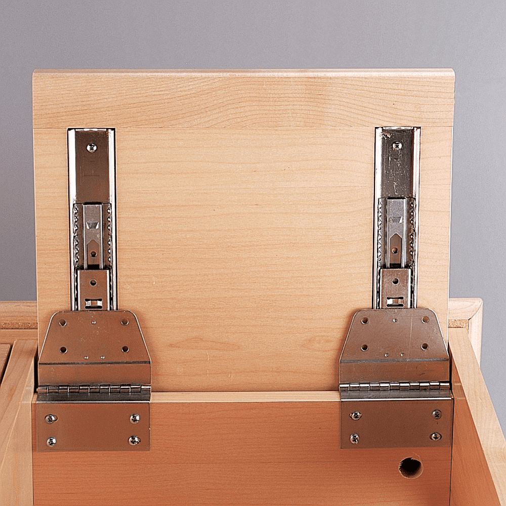 Polybag packaged Knape And Vogt 8040 EZ Hinged Door Slide with 20lb Capacity