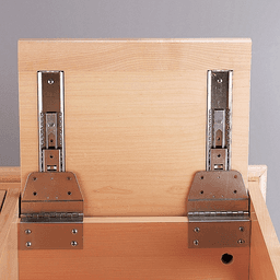 Polybag packaged Knape And Vogt 8040 EZ Hinged Door Slide with 20lb Capacity