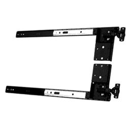 30lb Capacity Ebony Black Pivot Door Slide with Hinge and Baseplate