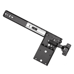 Knape And Vogt 8070 EZ Pivot Door Slide with Hinge and Baseplate, Ebony Black, 30lb Capacity