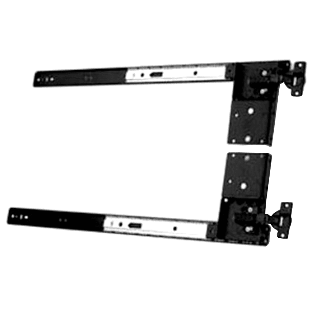 Knape And Vogt 8070 EZ Pivot Door Slide with Baseplate, Ebony Black, 14 inch, 30lb Capacity