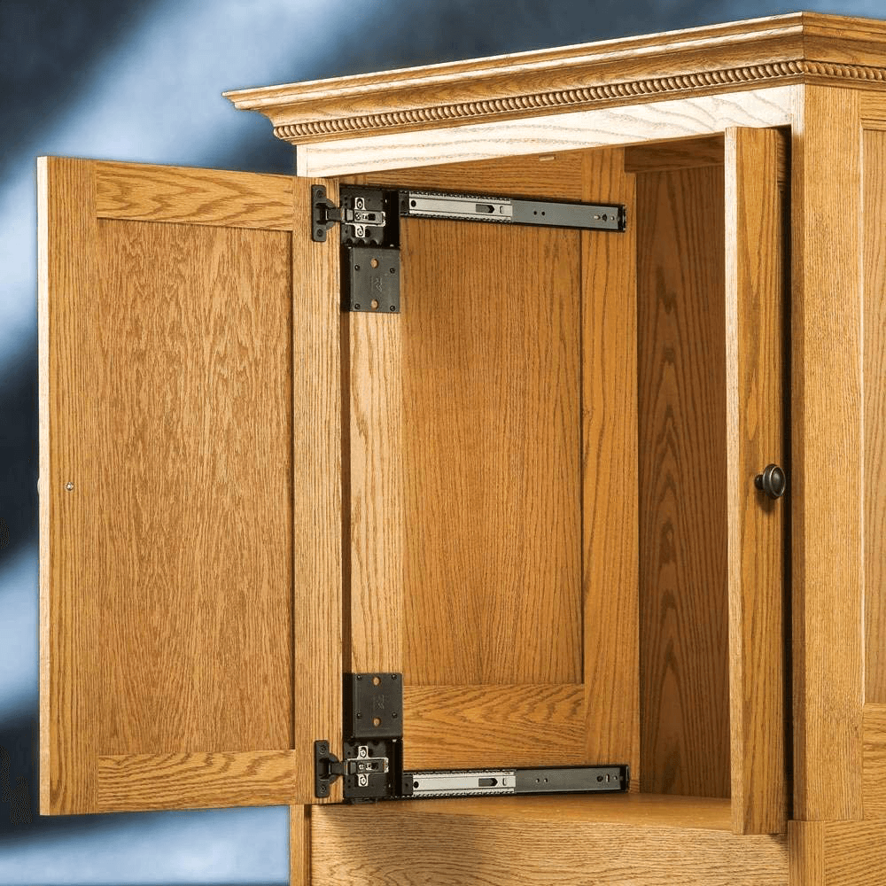 Polybagged Knape And Vogt 8071 EZ Pivot Door Slide in Ebony Black, 30lb Capacity