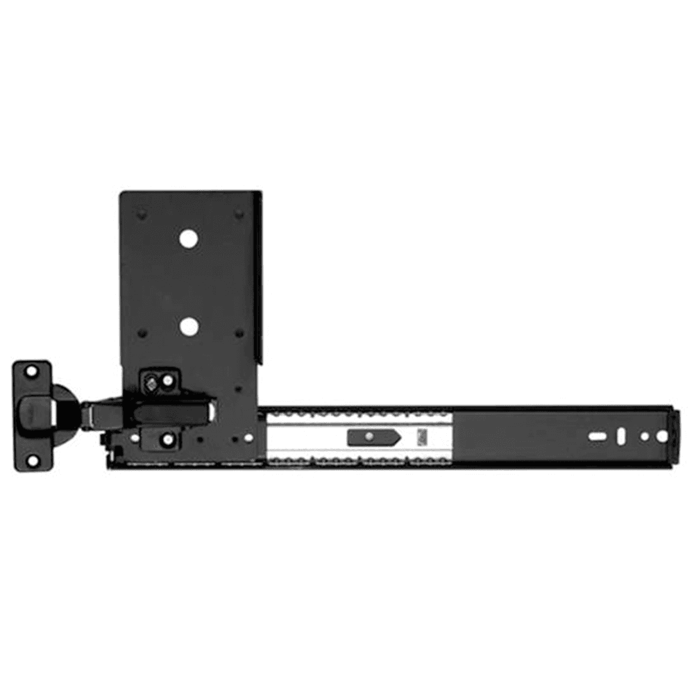 Knape And Vogt 8071 EZ Pivot Door Slide in Ebony Black, 30lb Capacity, 18" size