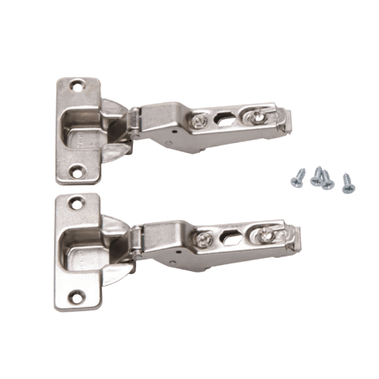 Inset Door Hinge Kit for KV Pocket Door Slides with Nickel Finish