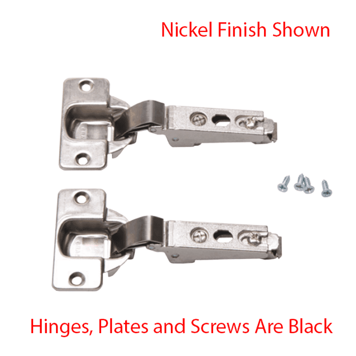 2 Hinges and Screws included in KV Pocket Door Slides Overlay Door Hinge Kit