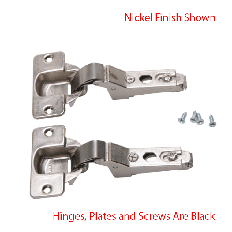 KV Pocket Door Hinge Kit - Self-Closing, Black, 1" Cup Diameter - Includes 2 Hinges and Screws