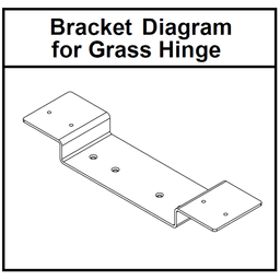 Knape & Vogt 8091 Grass Full Overlay Hinge Kit for Pocket Door Slide with 75lb Capacity, Black - Mounting Brackets