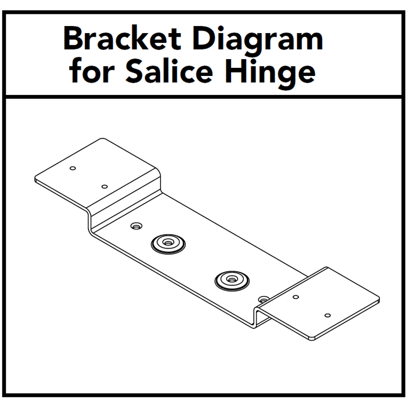 Knape And Vogt 8091 Salice Full Overlay Hinge Kit for Pocket Door Slide with 75lb Capacity, Black - Bracket Mounting Hardware Image