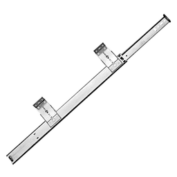 Polybagged Knape And Vogt 8150 Keyboard Slide, 3/4 Extension, Under-Mount, Anochrome, 18" - Installed View