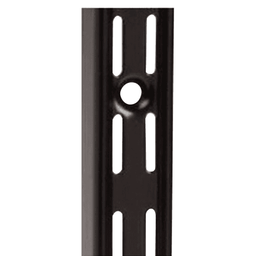 39" KV82 Heavy-Duty Twin Slot Shelf Standard in Black Finish for Attractive, Adjustable Storage