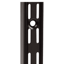 39" KV82 Heavy-Duty Twin Slot Shelf Standard in Black Finish for Attractive, Adjustable Storage
