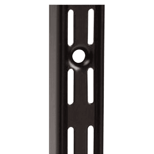 Knape And Vogt 48" KV82 Heavy-Duty Twin Slot Shelf Standard in Black Finish - Product Image 1