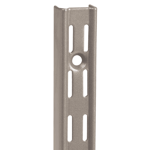 Titanium Finish Double Slot Shelf Standard for Heavy-Duty Storage - Knape And Vogt