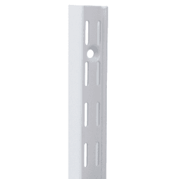 Knape And Vogt KV82 Heavy-Duty Double Slot Shelf Standard, White Finish - Image 1