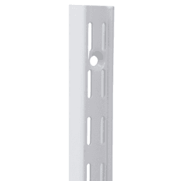 48" KV82 Heavy-Duty Double Slot Shelf Standard in White Finish - Knape And Vogt