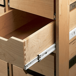 Knape And Vogt 8400RV Full Extension Drawer Slide with Stay-Close Detent, Anochrome, 20"