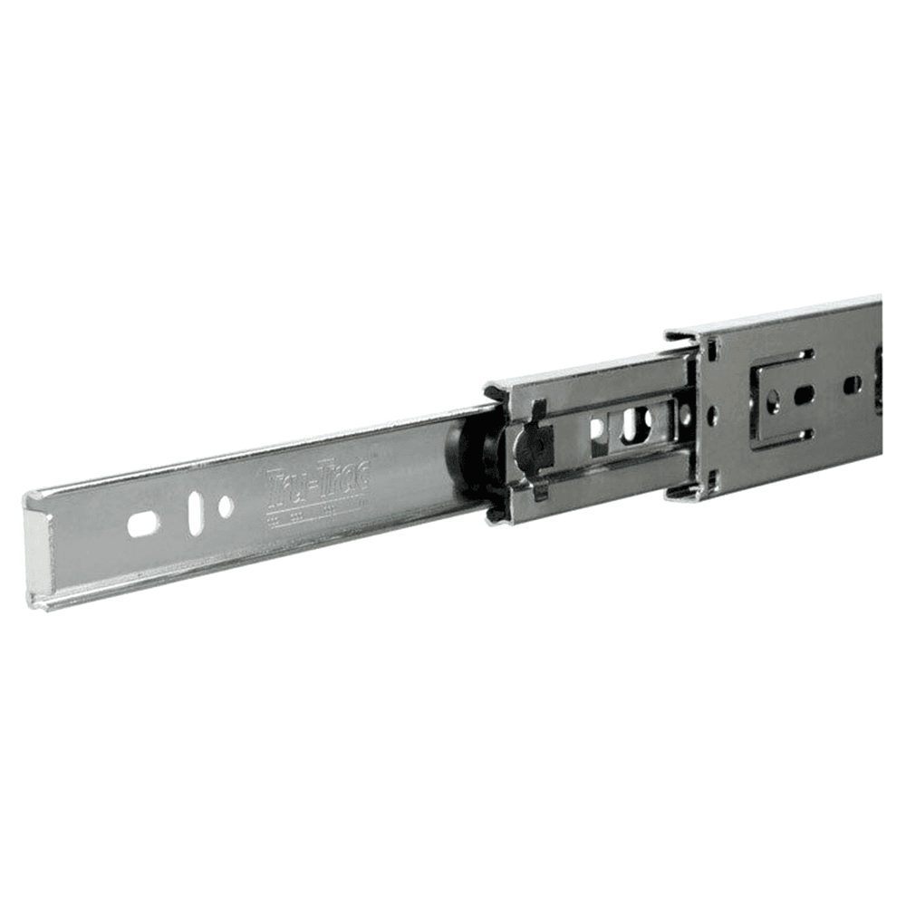 Knape And Vogt 8400 Drawer Slide with 100lb Capacity, Full Extension, White, 14"