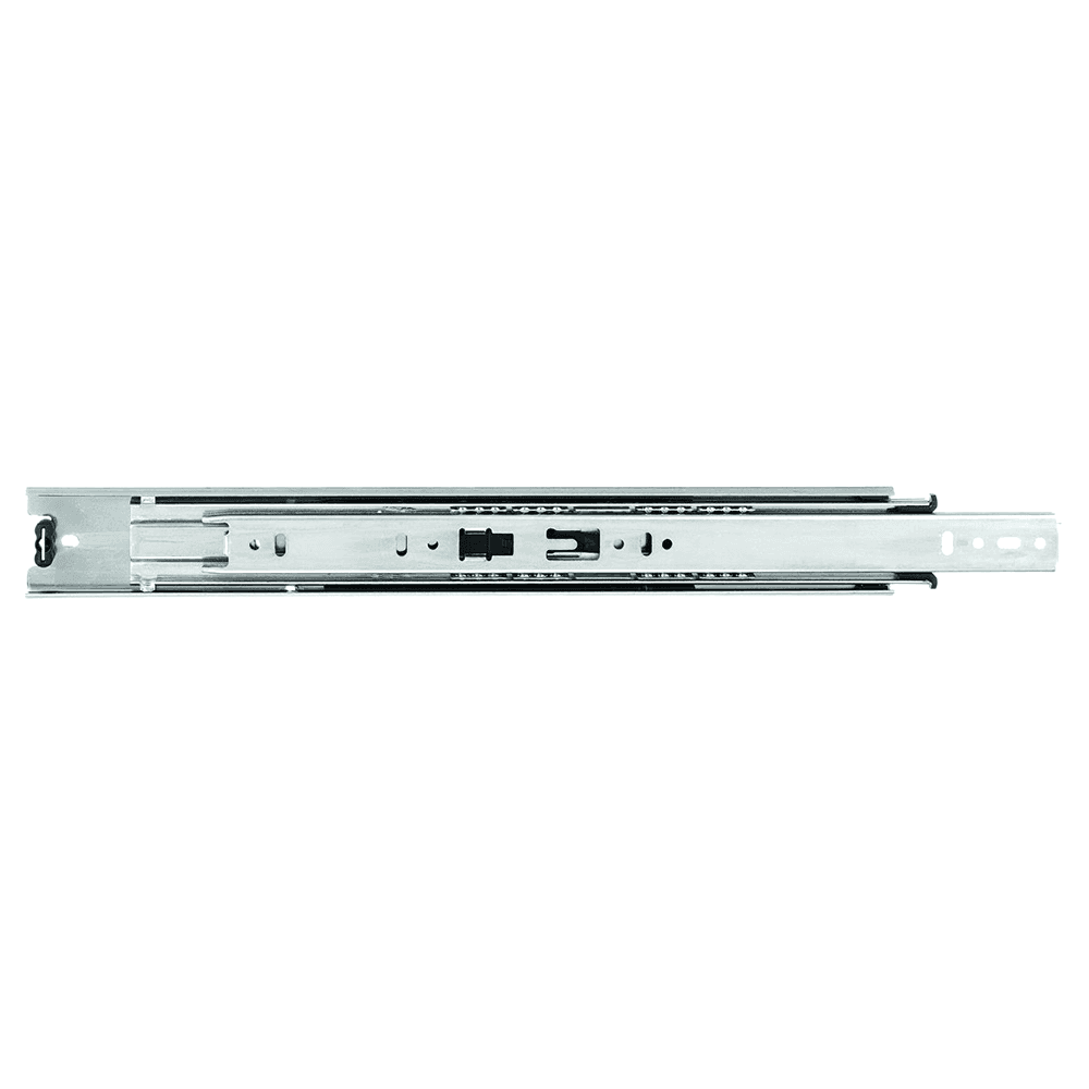 Knape And Vogt 8400 Drawer Slide with 100lb Capacity, Full Extension, Side-Mount, Anochrome, 22" close-up