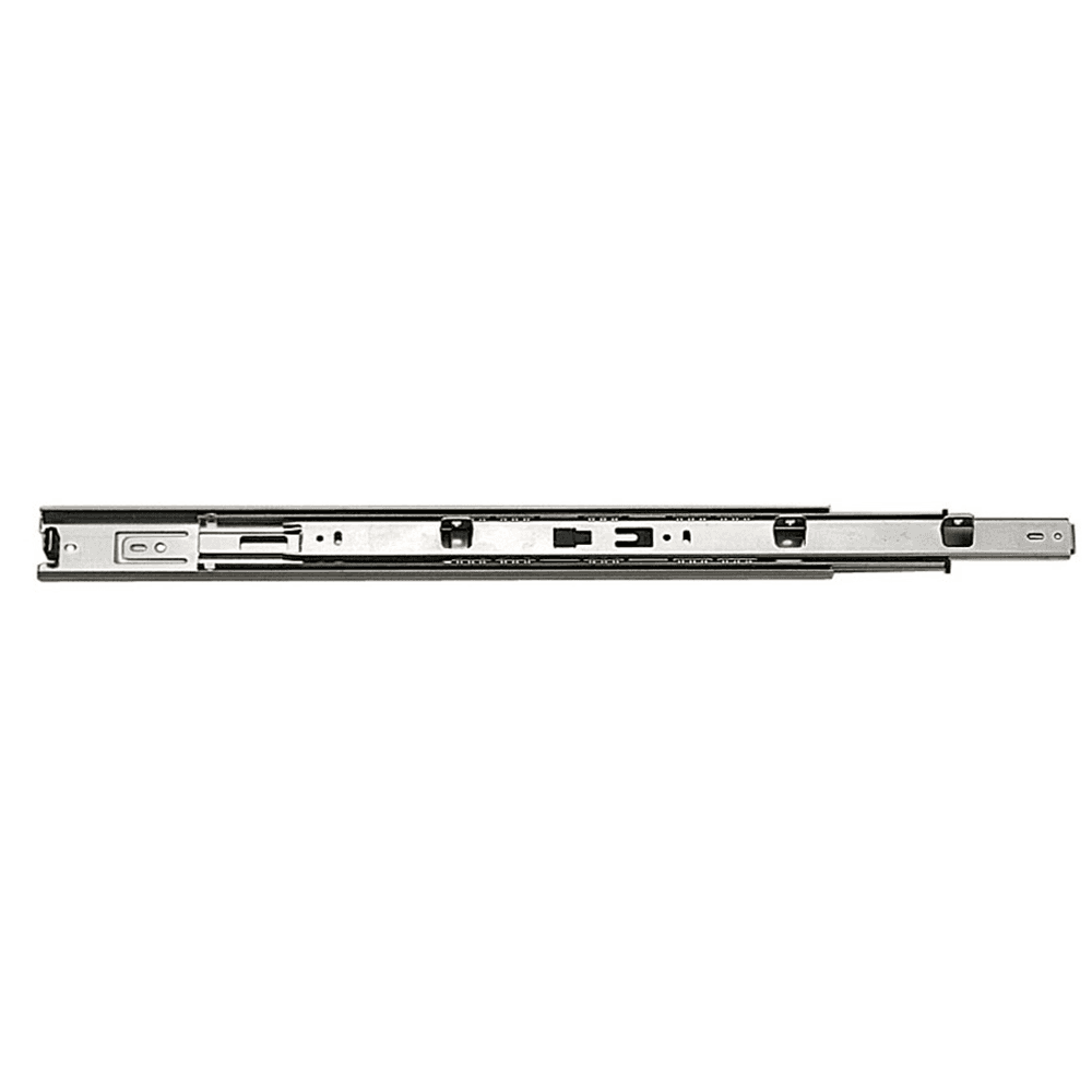 Knape And Vogt 8407 Drawer Slide - 100lb Capacity, Full Extension, Side-Mount - Anochrome, 18