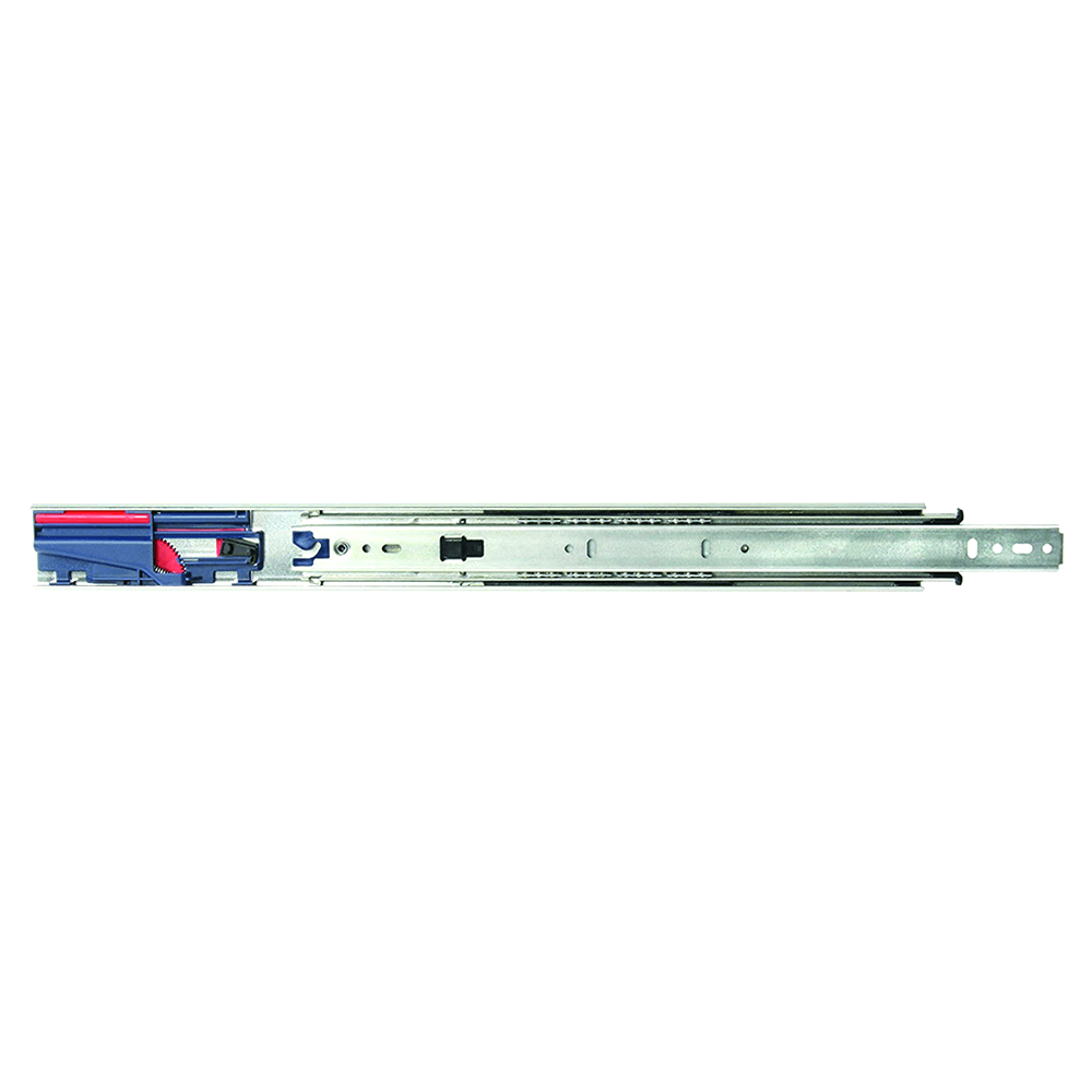 8450FM Drawer Slide - 100lb Capacity - Side-Mount - Soft-Closing - Anochrome