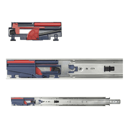 8450FM Drawer Slide with 100lb Capacity, Side-Mount, Soft-Closing, Anochrome, 12"