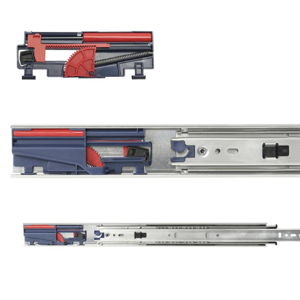 Knape And Vogt 8455FM Drawer Slide with 90lb Capacity and Soft-Closing Technology