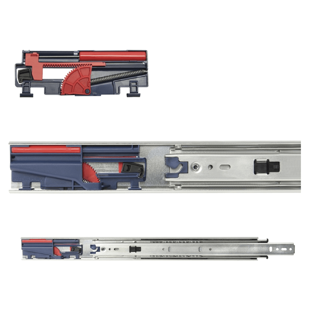 Easy Drawer Removal with Push-In Lever Disconnect on Knape And Vogt Drawer Slide