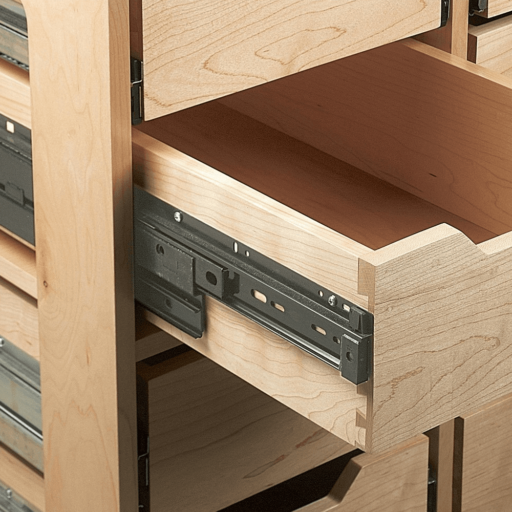 Knape And Vogt 8500 File Drawer Slide - 150lb Capacity, Full Extension, Side-Mount, Anochrome, 16"