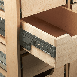 Knape And Vogt 8500 File Drawer Slide - 150lb Capacity, Full Extension, Side-Mount, Anochrome, 16"