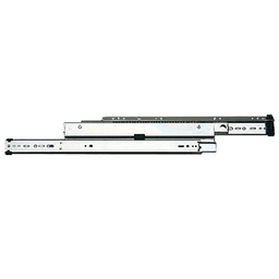 Knape And Vogt 8500 File Drawer Slide with 150lb Capacity, Full Extension, Side-Mount, Anochrome, 26" - Front View