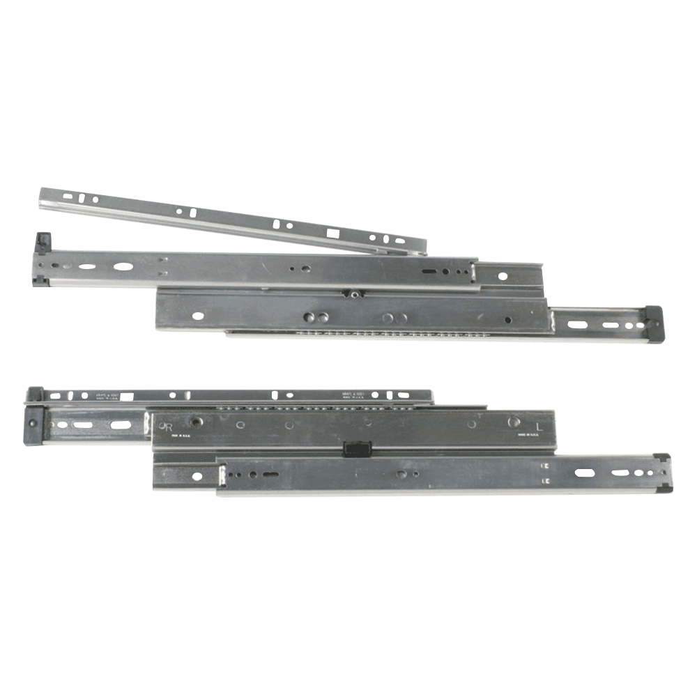 High-Quality Knape And Vogt 8520 File Drawer Slide with 175lb Capacity, Full Extension, Side-Mount, Anochrome, 18" Polybag - Image 2