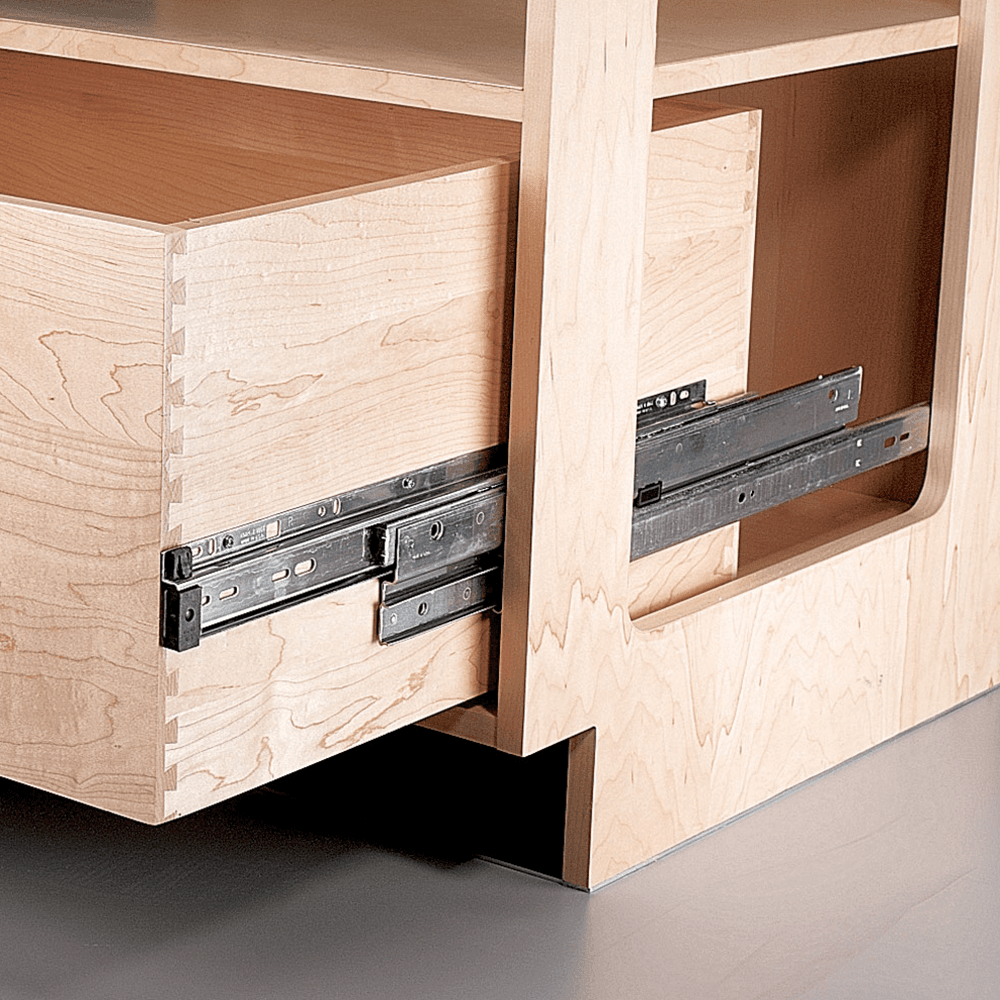 Side-Mount Anochrome Drawer Slide for Desk Drawers and File Cabinets