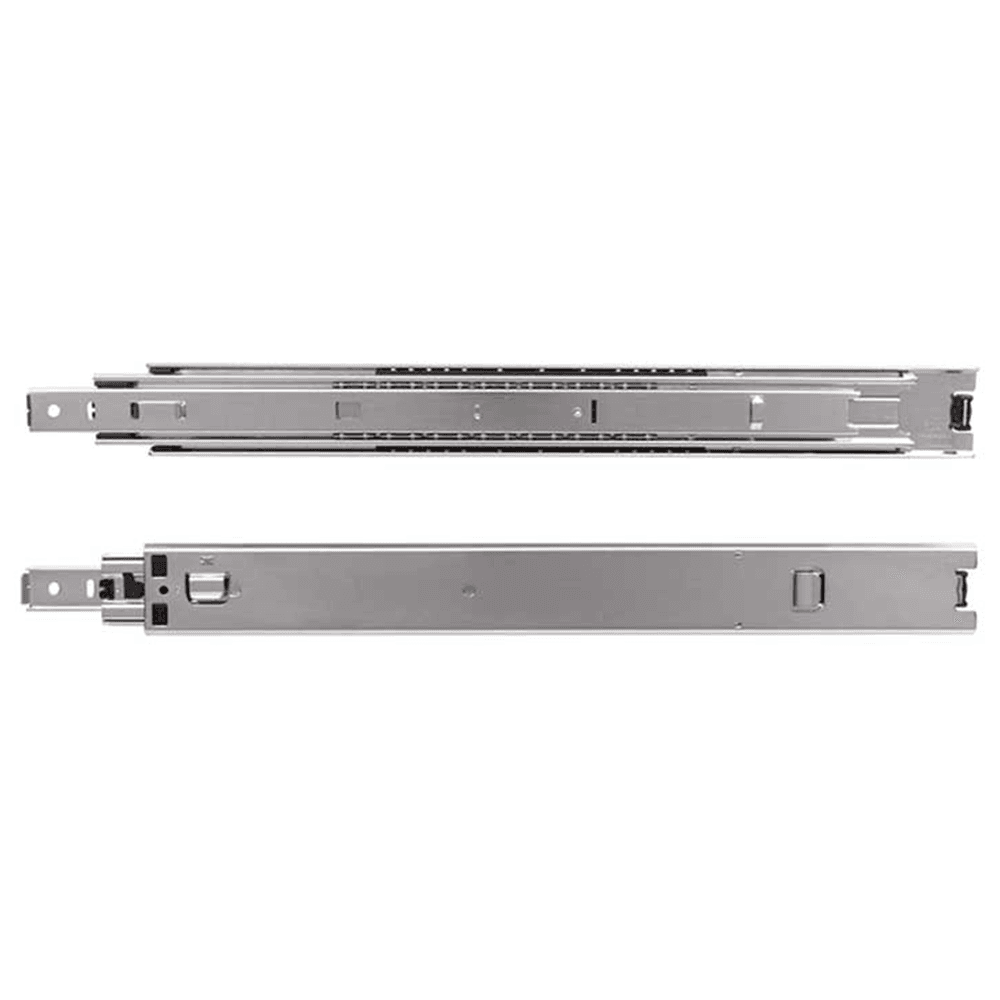 22" Drawer Slide in Zinc Finish - Lever Disconnect for Easy Drawer Removal - Recommended Maximum Drawer Width 36"