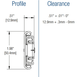 8650FM Heavy-Duty Drawer Slide with 150lb Capacity, Full Extension, Side-Mount, Soft-Closing, Zinc, 22" - Alt Image 2