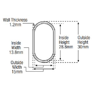 Sturdy closet rod with 1-1/8" diameter and 96 inch length