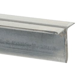 Sliding Glass Door Track with Shoe - Knape And Vogt 953, Zinc Finish 144" Long Pre-coated Steel Upper T-guide, Lightly Curved Bottom, Ball Bearings