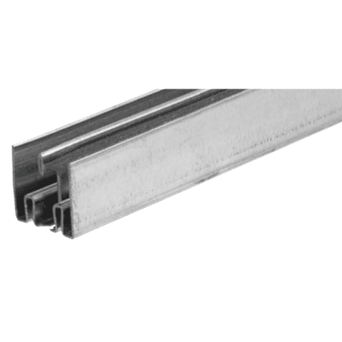 144" Sliding Glass Door Double Lower Track, Zinc Finish by Knape And Vogt