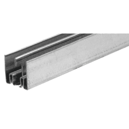 144" Sliding Glass Door Double Lower Track, Zinc Finish by Knape And Vogt