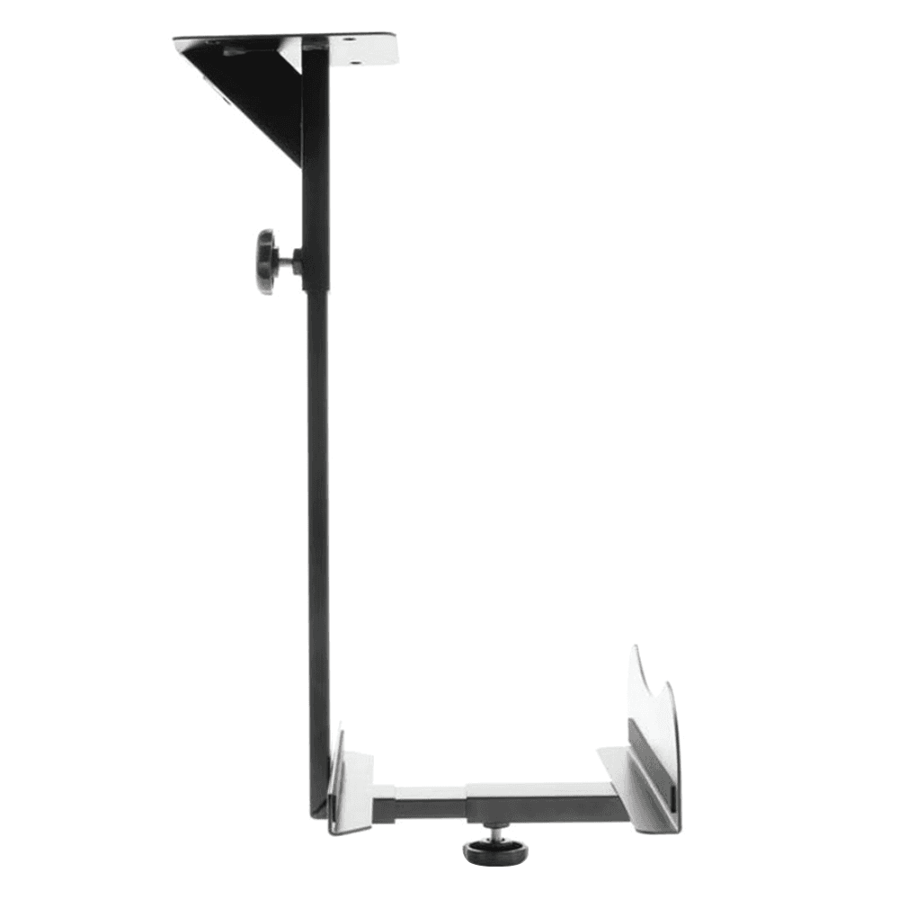 Adjustable CPU holder for safe storage under desk