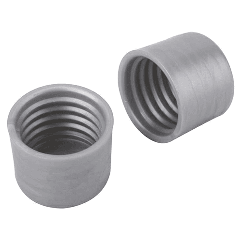 Cover Closet Pole Ends with Plastic End Caps in Platinum Finish