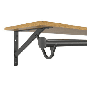 8" x 12" Closet-Pro HD Heavy-Duty Shelf/Rod Bracket with Slide-Thru, Bronze Main - Image