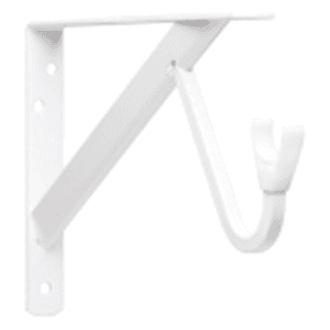 8" x 12" Closet-Pro HD Heavy Duty Shelf/Rod Bracket with Slide-Thru, White Finish Main - Image
