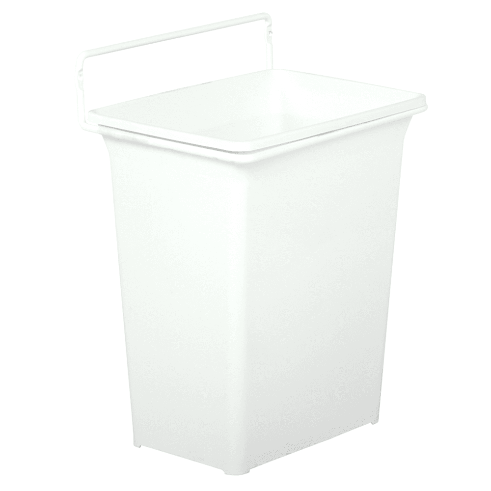 Single 9 QT Door-Mount Waste Bin, White - Main Image