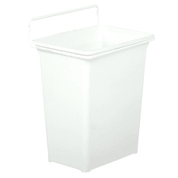 Single 9 QT Door-Mount Waste Bin, White - Main Image