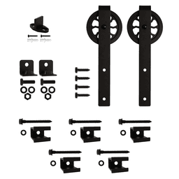 Black Finish Flat Rail 5" Hook Carrier Kit by Knape And Vogt